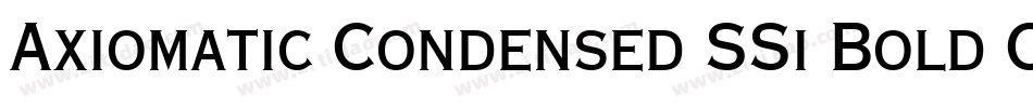 Axiomatic Condensed SSi Bold Condensed字体转换